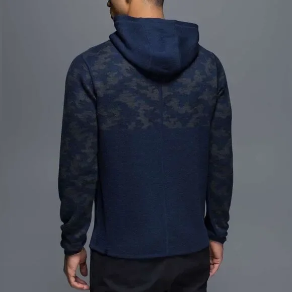 Lululemon Merino Wool Transit Hoodie in Heathered Deep Navy Size Size Large - Picture 2 of 11